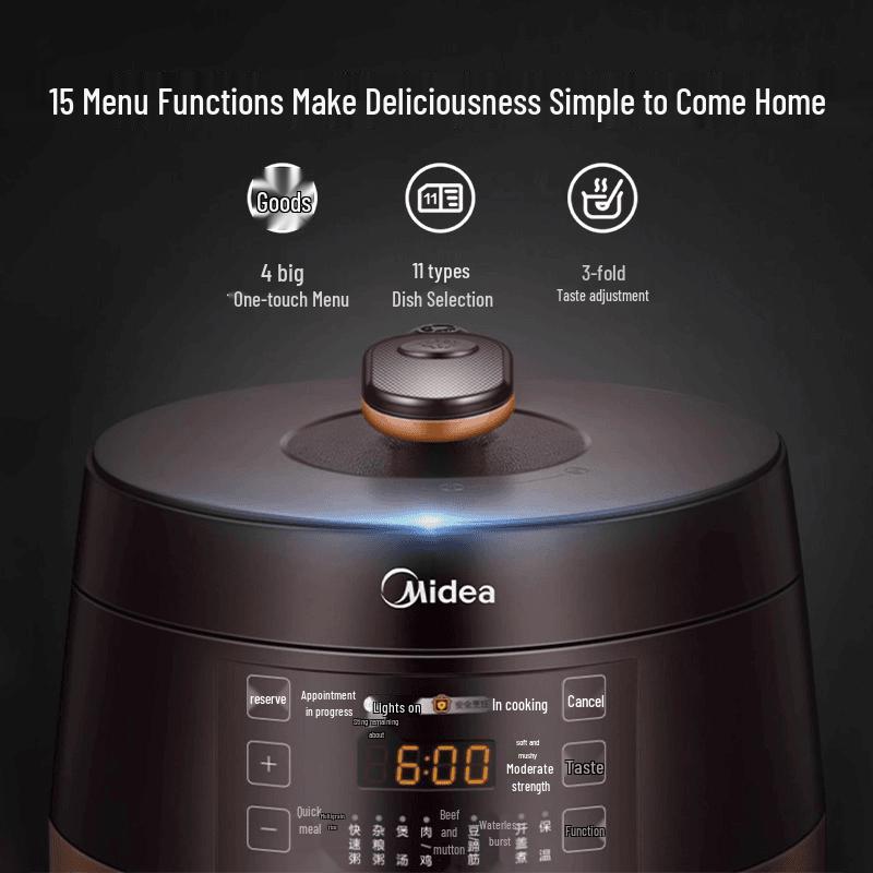 Midea Smart Electric Pressure Cooker & Rice Cooker Combo