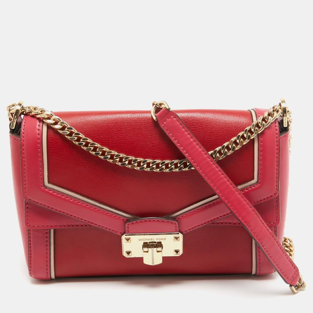 

Michael Kors Кожаная сумка Kinsley с верхней ручкой розовый