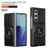 Case for Samsung Z FOLD 7 Shock Proof Tough Shell With Holder Kickstand Camera Sliding Window Protective Case Plain Shock Proof
