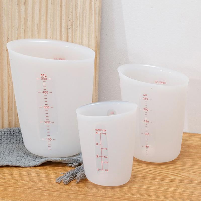 125/250/500Ml Silikonowe Miarki Narzędzia Ze Skalą DIY Gips Gipsowy Żywica Epoksydowa Klej Kubek Do Mieszania Narzędzia Do Tworzenia Biżuterii