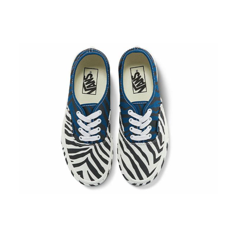 Vans Unisex Authentic Animal Low Top Sneakers White/Black/Blue Vans VN0A5KRDASQ