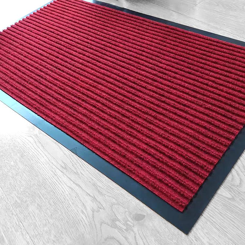 PVC Double Stripe Non-Slip Commercial & Household Entrance Mat - Large Absorbent Carpet 