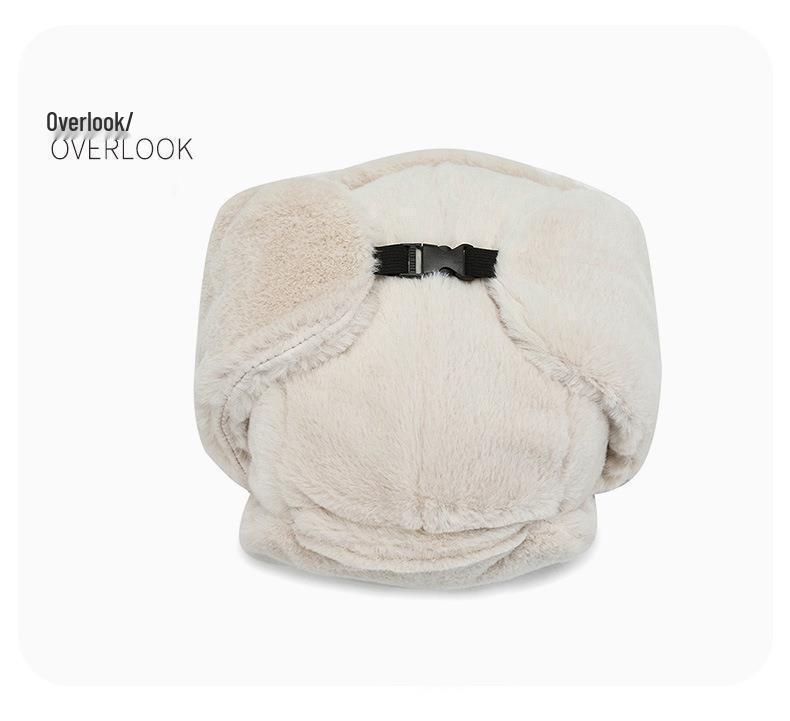 Women's Winter Fashion Lei Feng Hat – Warm, Windproof Faux Rabbit Fur with Face & Ear Protection for Cycling