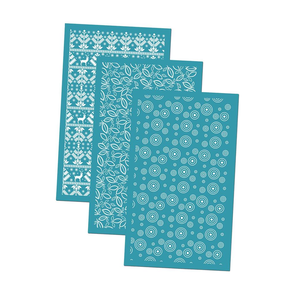 3Pcs Clay Tool Silk Screen Stencils Silk Screen for Clay for Jewelry Making Home Earrings Decoration DIY