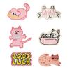 6 Pcs Cartoon Animal Embroidered Patches Cats Iron On Patches Clothing Patches Kitten Sewing Patches for Clothes Bag
