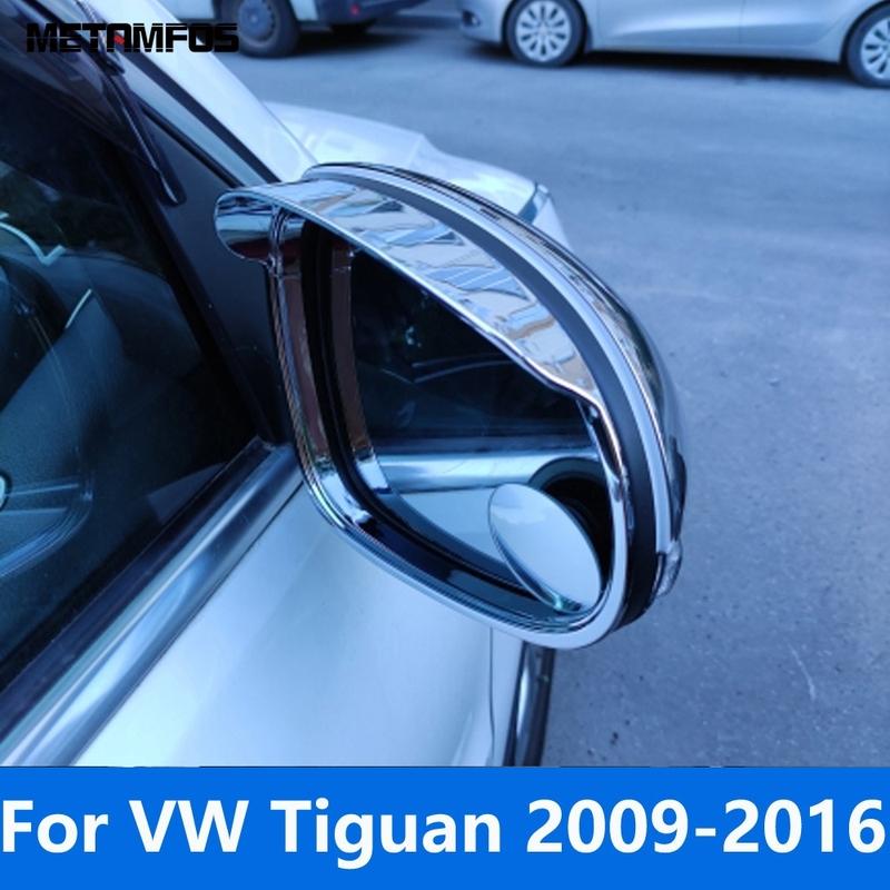 For Volkswagen VW Tiguan 2009-2016 2009-2017 Chrome Rearview Side View Mirror Sun Shade Rain Guard Shield Visor Accessories