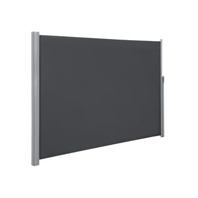 200 X 400 Cm (H X L), Side Awning for Balcony and Terrace, Privacy Protection, Sun Shade, Side Blind, Smoky Grey