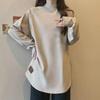 Women's Plus Size Thickened Half Turtleneck Long-Sleeve Top - Autumn/Winter