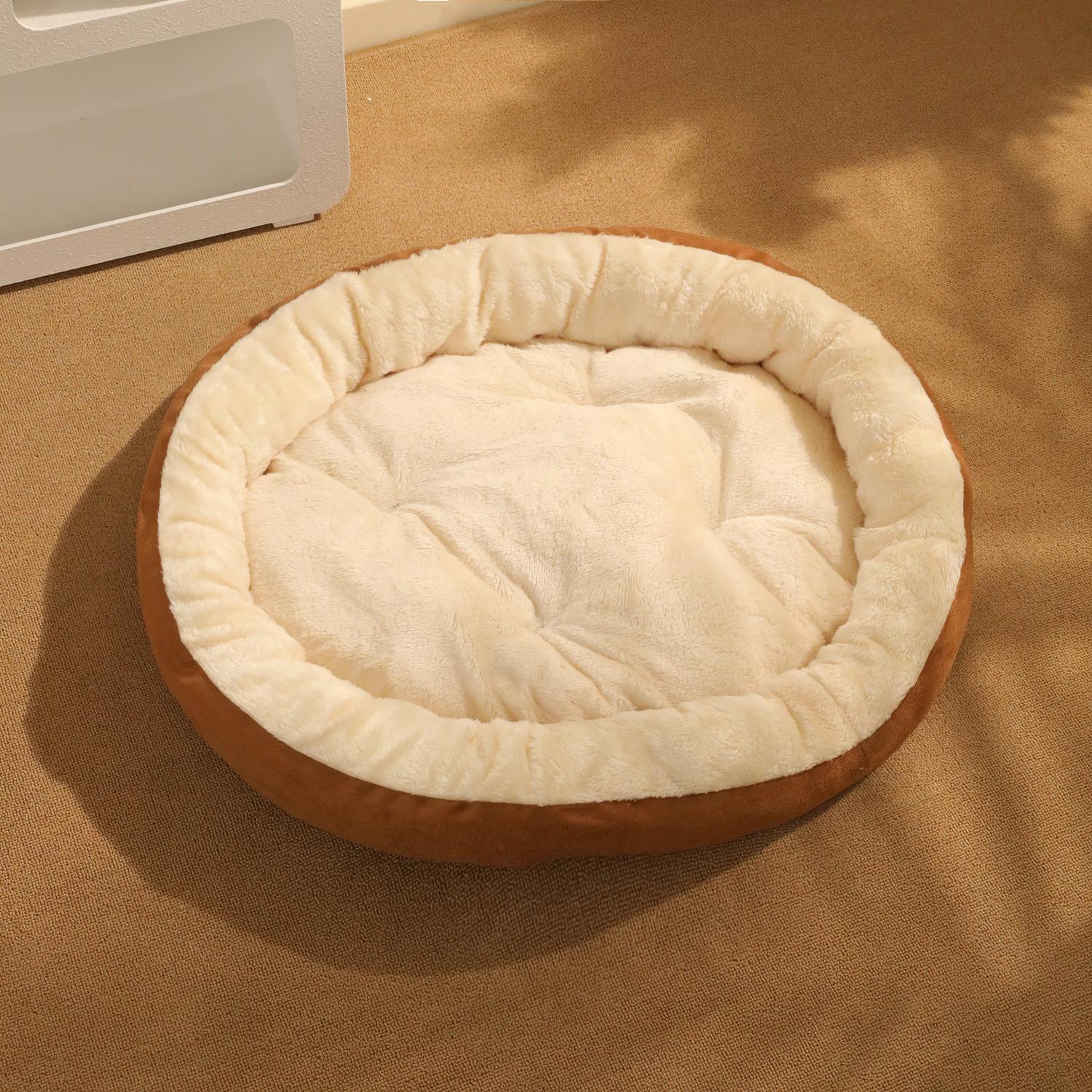 

Будка зимнее утолщенное овальное гнездо подушка для собаки кровать для питомца зимняя теплая кошачья подстилка зима S size 47 * 42 * 10cm (applicable within 5 kg)