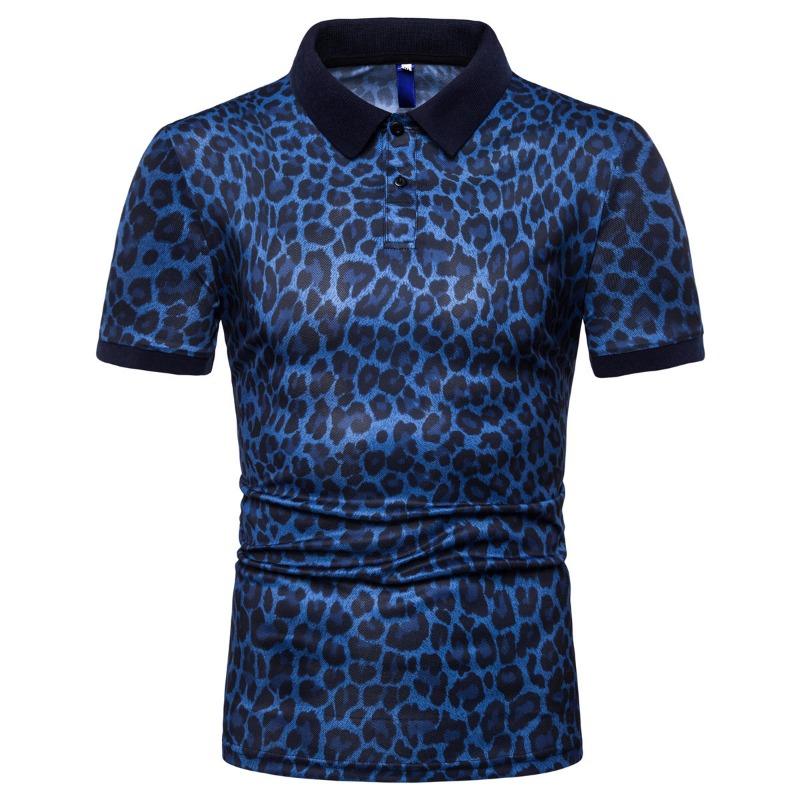 Fashion Leopard Pattern Men's Polos T-Shirts Summer Holiday Short Sleeve 3D Printed Street Trend POLO Tee Casual Men's Clothing