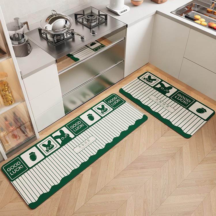Cartoon soft diatom mud floor mat kitchen floor mat household non-slip absorbent mat door dirt-resistant foot pad diatom mud
