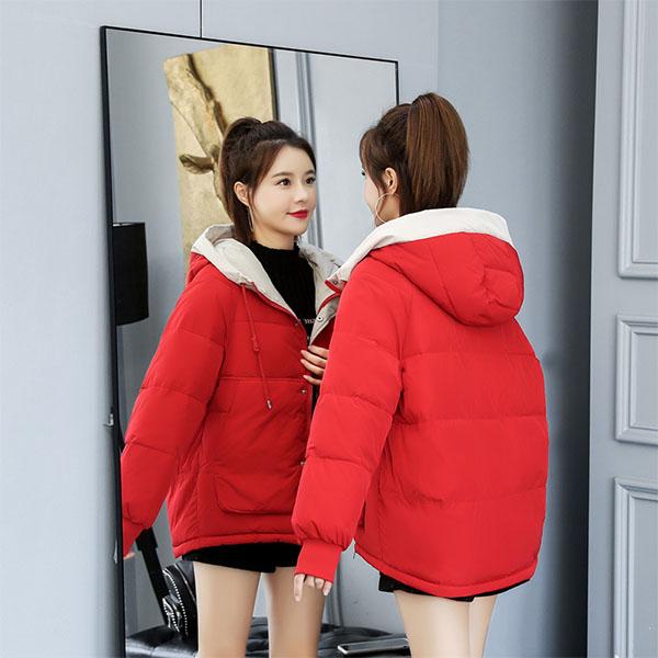 Winter Down Cotton Jacket Women Parka Loose Long Sleeve Coat Thicken Plus Size Jacket Coat Padded
