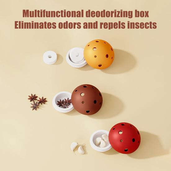 3Pcs Mushroom Odor Removal Box Self-adhesive Home Bathroom Wardrobe Cabinets Air Freshener Deodorization Fragrance Tablets Storage Box