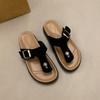 Thick-soled Slippers for Summer Wear In 2025, with Adjustable Square Buckle Toe Width, Thick-soled Slippers Flip-flops Sandals