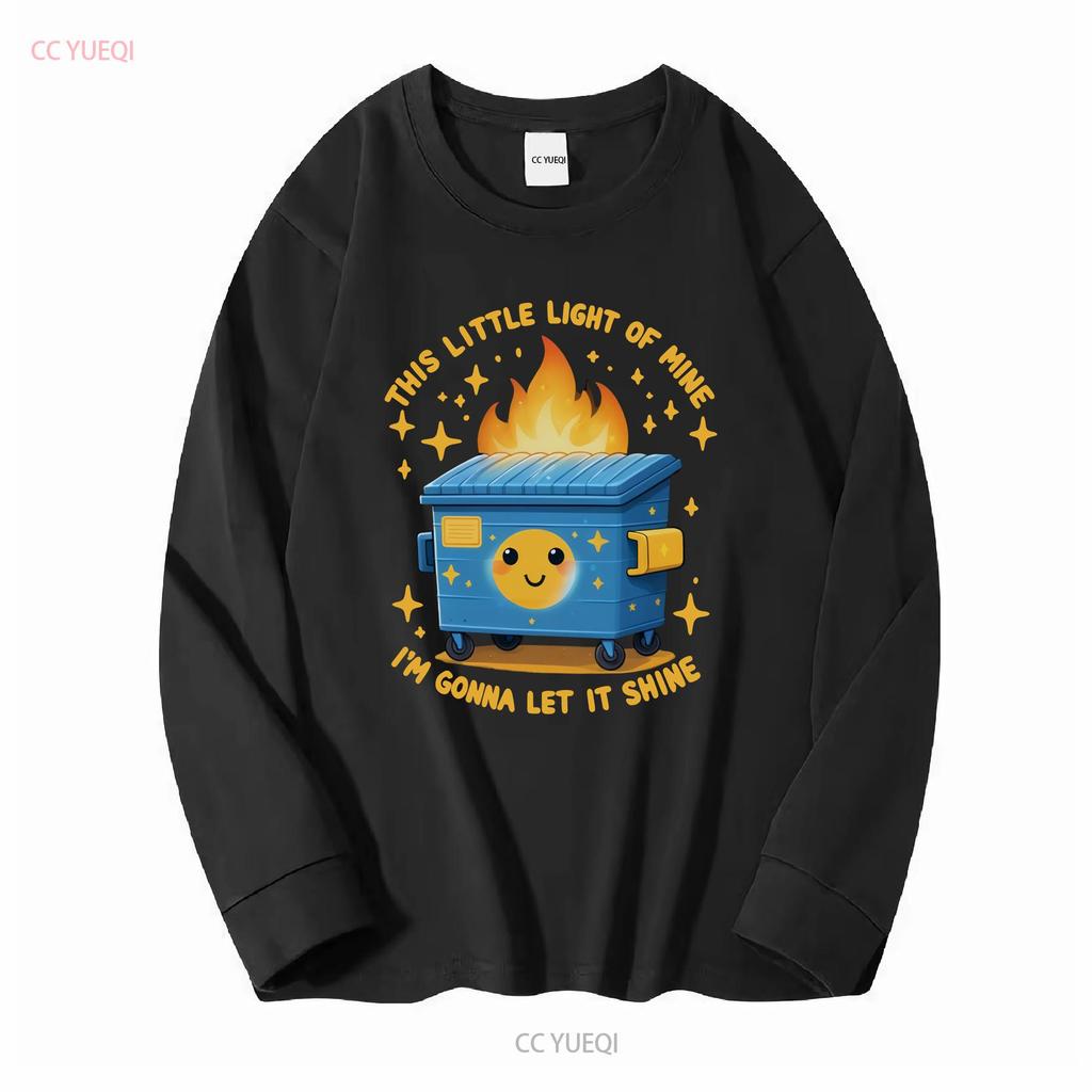 Funny Dumpster Fire T Shirt Sarcastic This Little Light Of Mine Im Gonna Let It Shine Sassy Sayings Vintage Washed Graphic