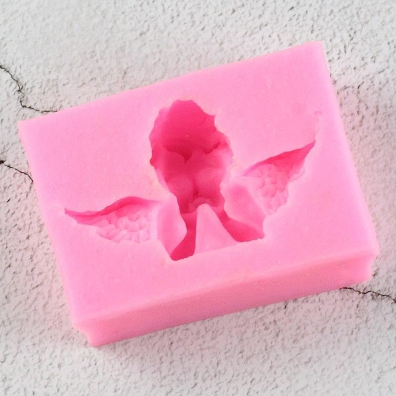 3D Angel Frame Silicone Mold Cupcake Topper Fondant Molds DIY Cake Decorating Tools Soap Clay Candy Chocolate Gumpaste Mould