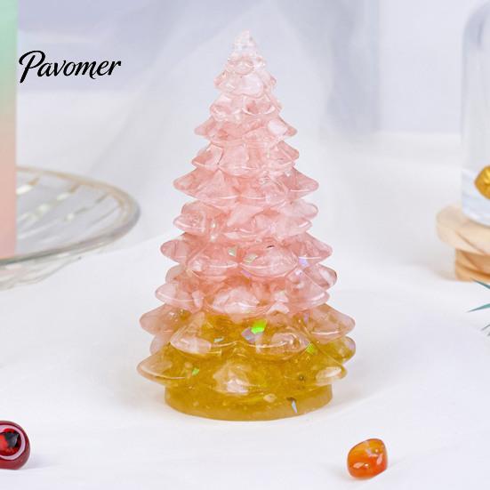 Durable Tree Embellishments Faux Crystal Christmas Figurine Mini Artificial Decorative Holiday Pieces Tabletop Ornament for Winter Home Decor
