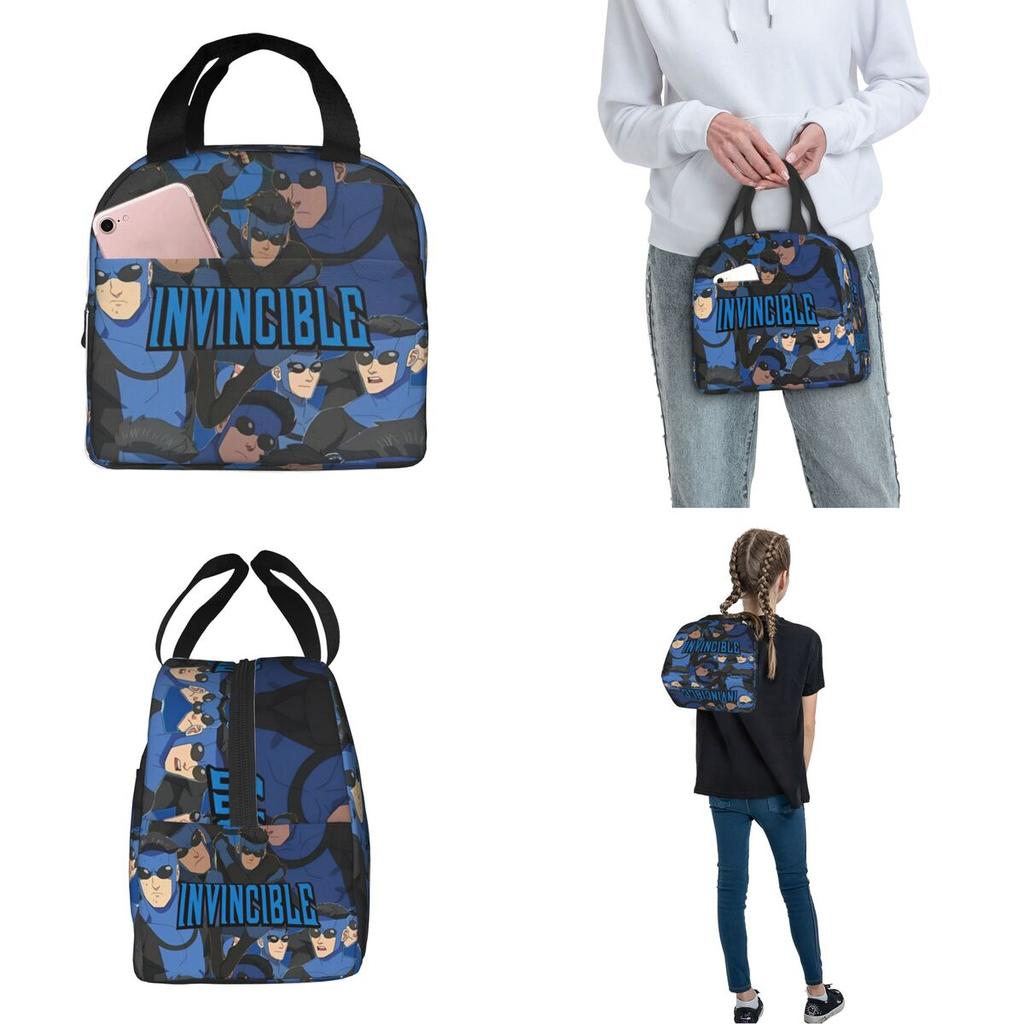 Invincible Cartoon Superhero Thermal Insulated Lunch Bags for Travel Portable Food Bag Cooler Thermal Lunch Boxes