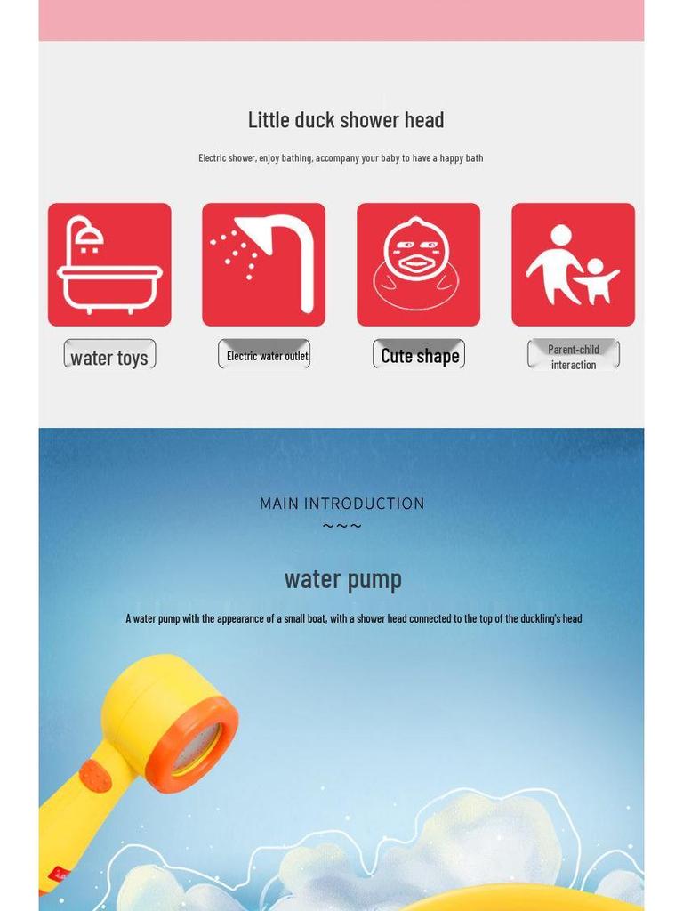 Electric Spraying Yellow Duck Bath Toy for Toddlers and Kids
