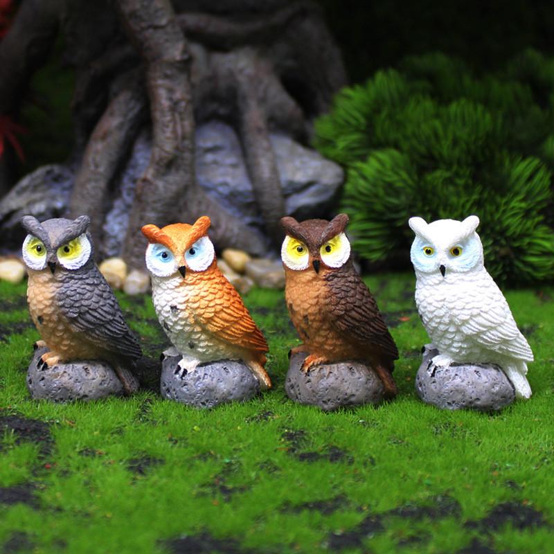 Owl Ornament Resin For Garden Micro Landscape And Cultural Displays Gift