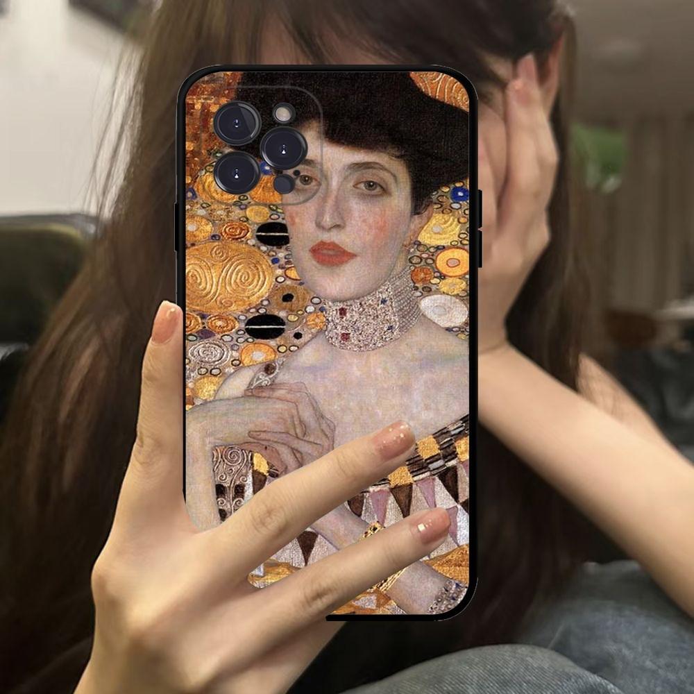 Gustav Klimt Portraits Phone Case For IPhone 16 15 14 13 12 Mini 11 Pro XS Max X XR SE 6 7 8 Plus Soft Silicone Cover