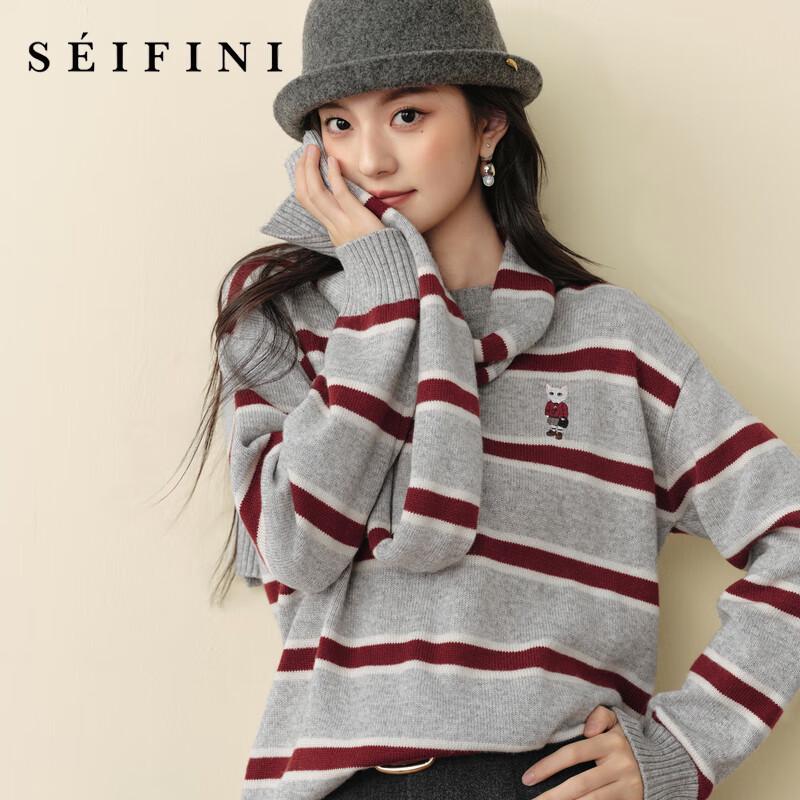 

SEIFINI Women s Retro Knit Pullover S