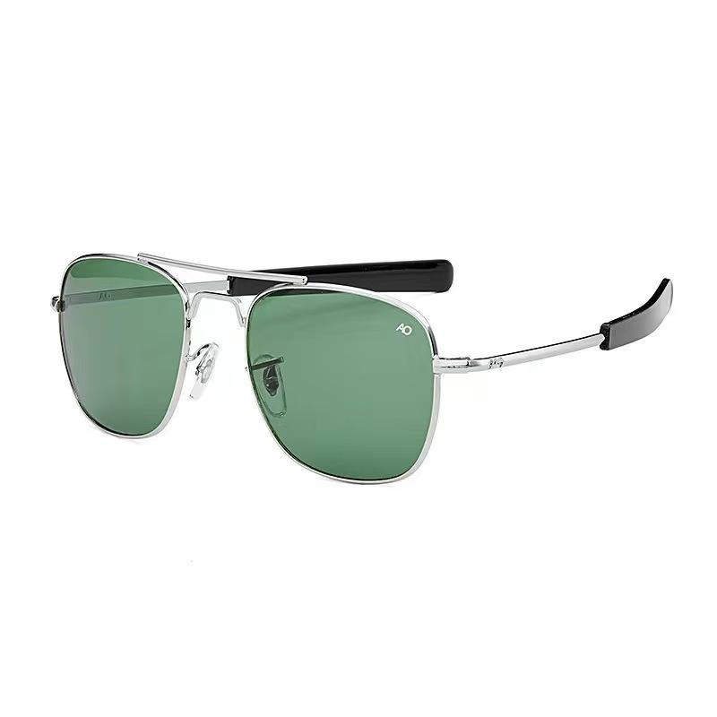 Men's Aviator UV Protection Metal Glass Lens Sunglasses for Driving and Fishing