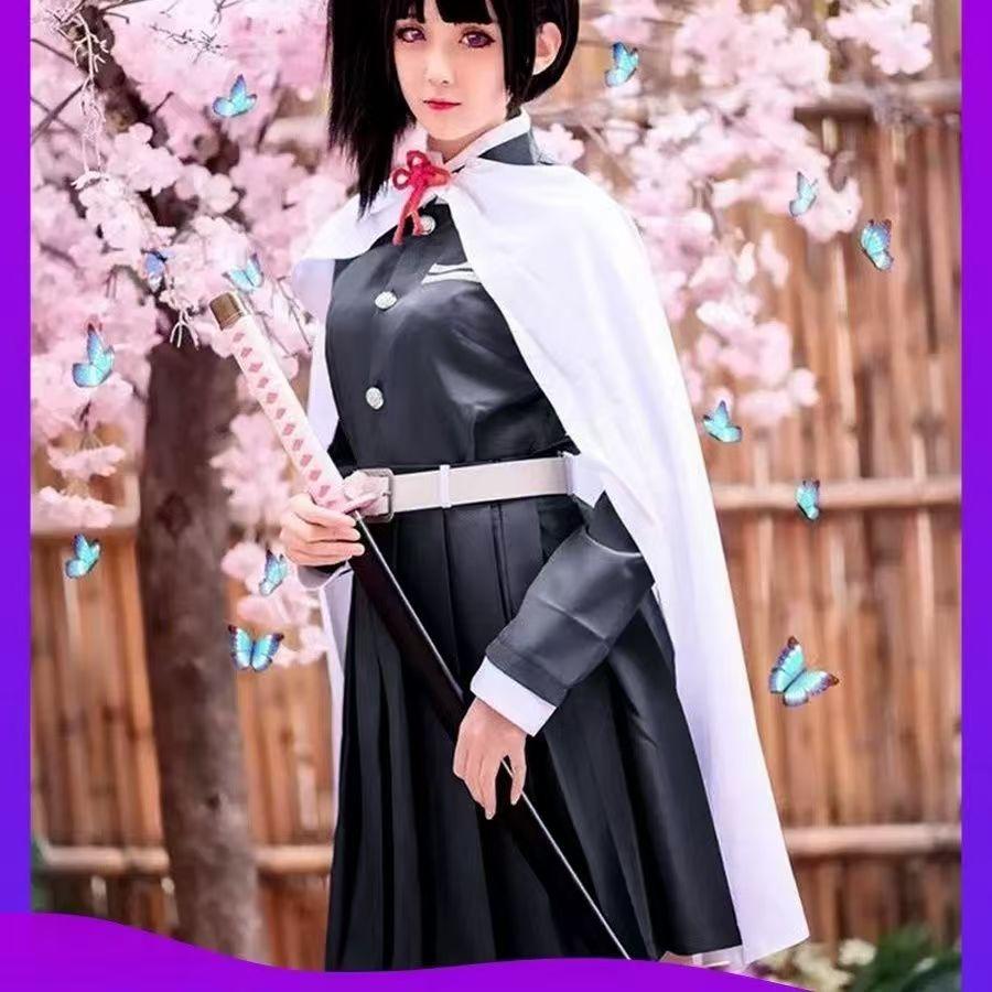 Tsuyuri Kanao Cosplay Kostuum Volwassen Kind Anime Uniform Vrouwen Kimono Haori Pruik Halloween Kleding