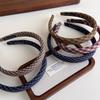 Vintage Preppy Style Fine Plaid Headband Sweet Plaid  Girly Fine Edge Sponge High Skull Top Hair Hoop