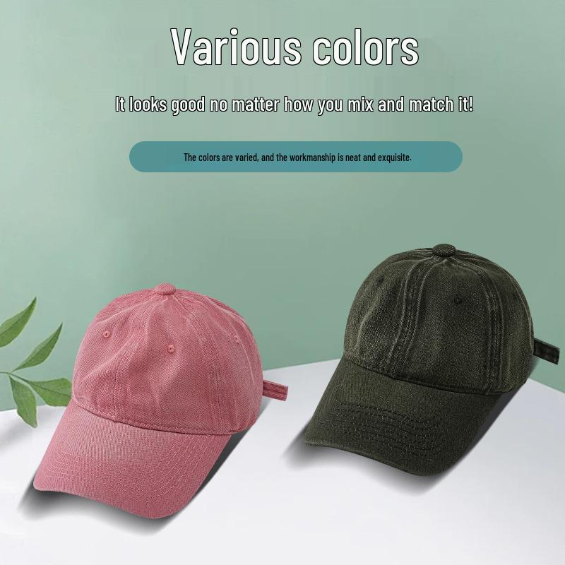 Кепка бейсболка из потертого денима в корейском стиле - Мужская ретро выцветшая кепка с козырьком от солнца