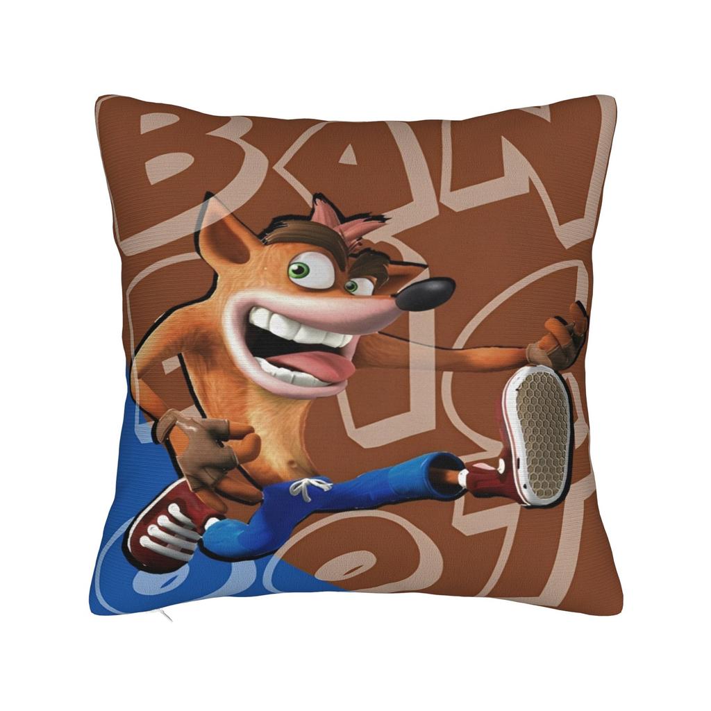 Dekorative Kissenbezüge Crashs Bandicoots Cartoon Merch Sitz Videospiel Kissenbezug Hülle Dropshipping Mehrere Größen