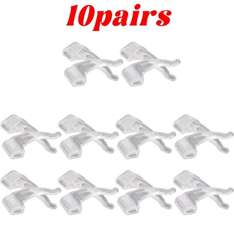 5/10/20pairs Silicone Anti-slip Ear Hooks Women Men Antiskid Glasses Leg Ear Sleeve Clear Anti-fall Eyewear Holder Accessories