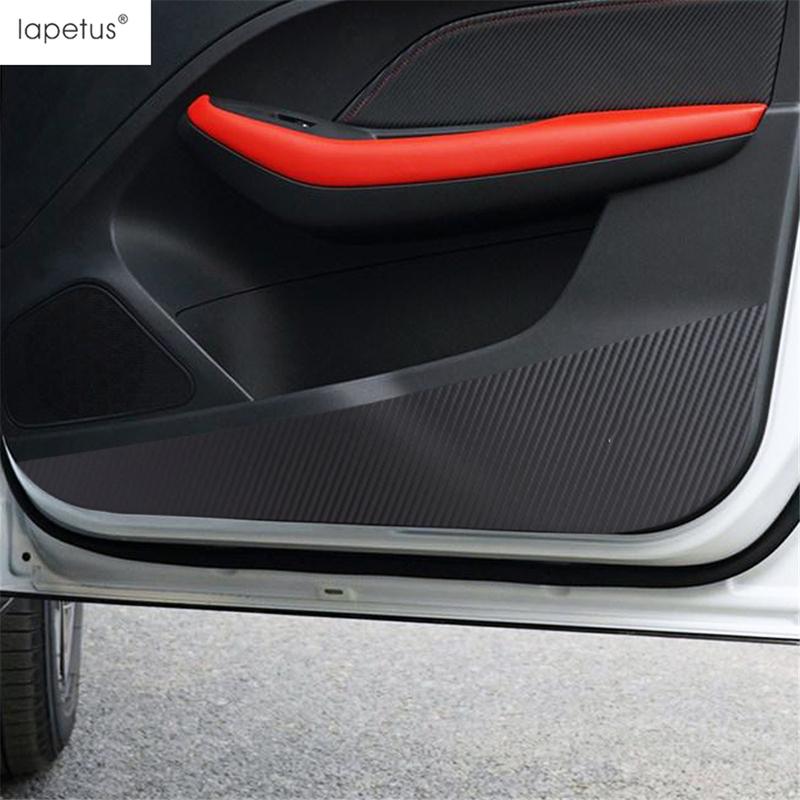 Für MG ZS 2018- 2025 Zubehör Innentür Anti-Kratz-Schutz Seitenkantenfolie Karbonfaser-Aufkleber Schutz Dekoration Innenraum