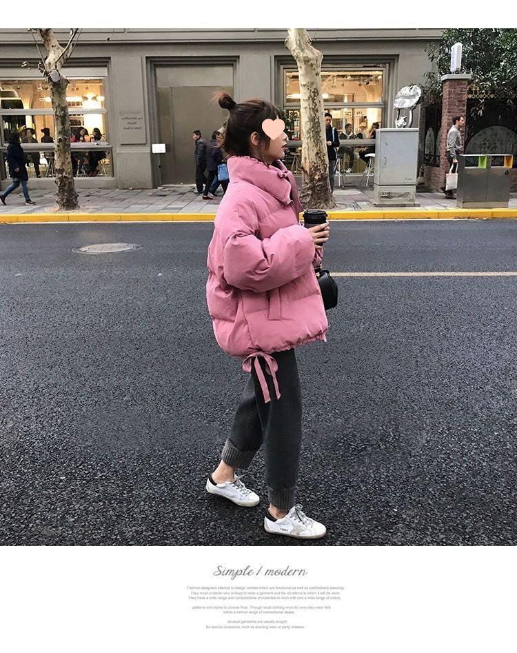 Women's Spring/Summer Loose Fit Korean-Style Thickened Cotton-Padded Coat