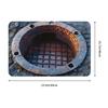3D Manhole Cover Design Realistic Floor Front Door Mat Anti-Slip Outdoor Quick Dry  Doormat Living Room  Entrance Rug Carpet