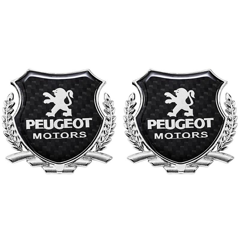 Car Stickers 3D Aluminum Auto Logos Stickers For Peugeot 206 3008 208 308 307 2008 207 107 5008 4008 Car Body Decoration Paster