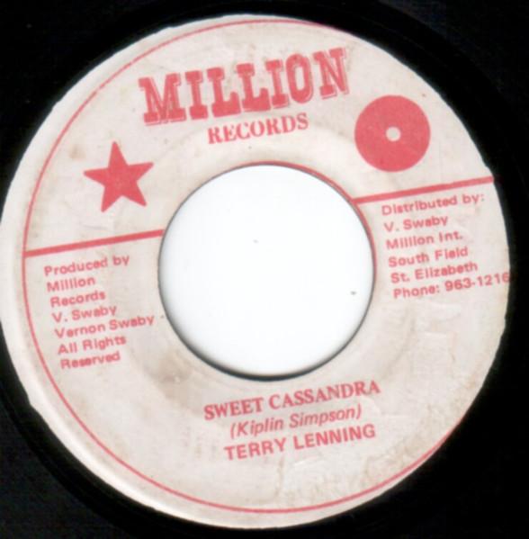 

7inch Record TERRY LINEN Sweet Cassandra none Million Records 199 Jamaica Reggae Ska Dub Used