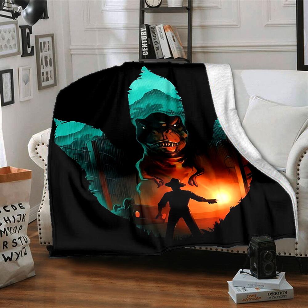 1PC Dinosaur Adventure Blanket Soft Warm All Season Throw for Sofa, Bed, Car, Office Vibrant Colorful Design, Durable & Cozy Gift