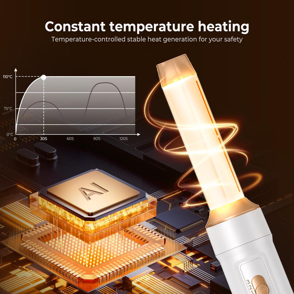 New Multi-Functional Brushless Hot Air Comb: Ionic Styler & Hair Dryer with Automatic Suction