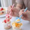 100PCS Lightweight Heart-shaped Spoons Thickened Ice Cream Spoons Disposable Spoons  Party