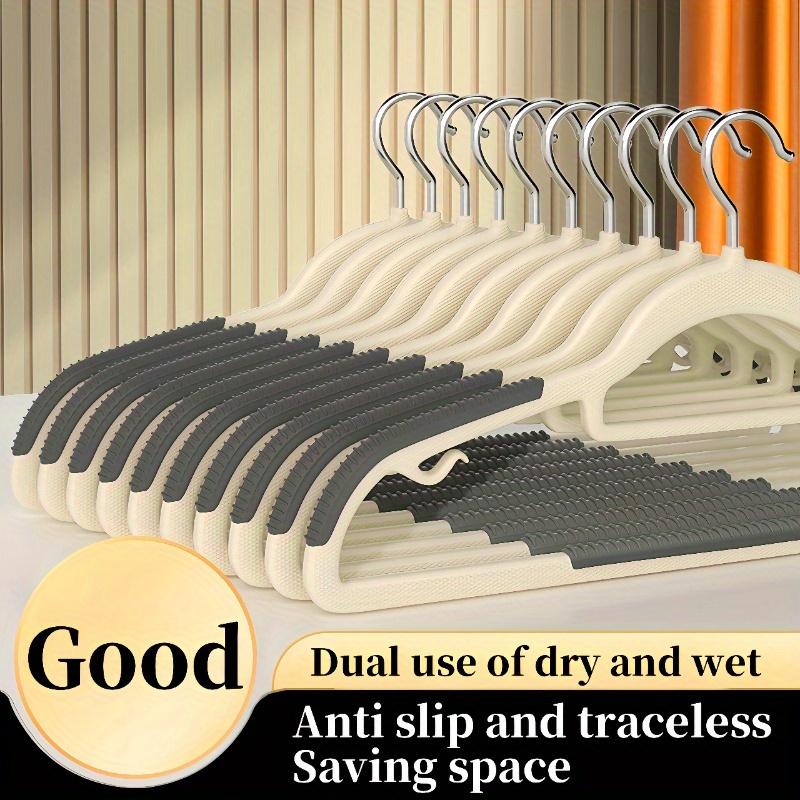 12-Pack Premium Plastic Clothes Hangers - Non-Slip, Contoured, Durable, Space-Saving Design for Home and Dorm Use
