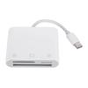 3 in 1 Type-C To SD/TF/CF Memory Card Adapter SD Card Reader Driver Free CF SD TF Compact Camera Card Reader for iPad iPhone 15