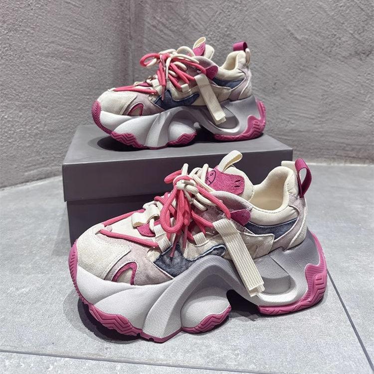 

Осенние женские кроссовки на толстой подошве в стиле «папиных» кроссовок, повседневные массивные кроссовки для женщин, увеличивающие рост, универсальная обувь в стиле athleisure 40