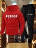 Groothandel CCM Bedrukt Heren Casual Sport Tweedeelig Pak Lange Mouw Hoodie en Joggingpak