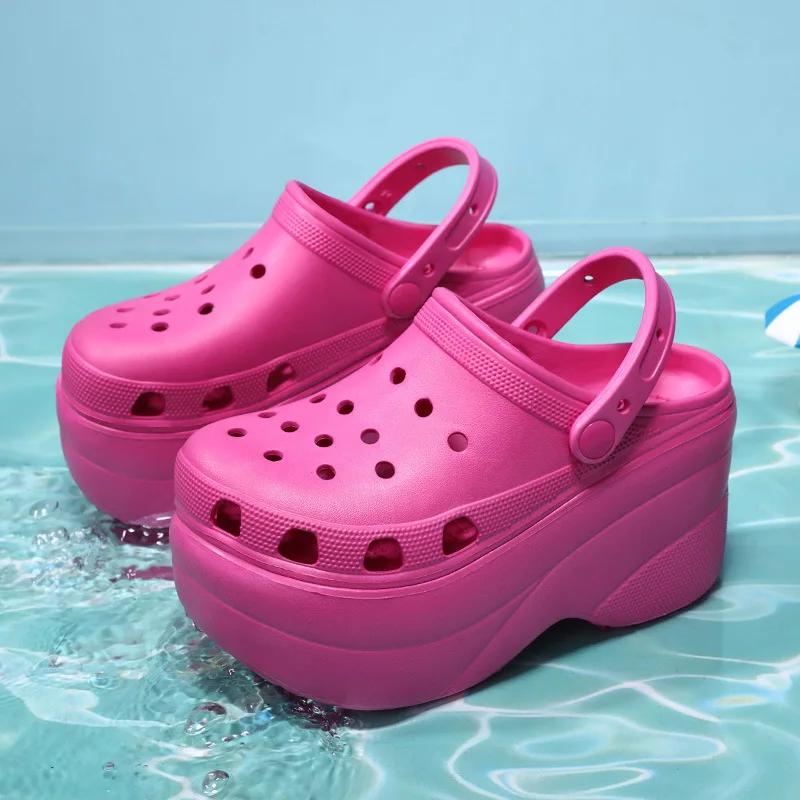 

Супер высокие 10 см сандалии для женщин летние женские тапочки сандалии на платформе уличные пляжные тапочки шлепанцы садовая обувь 41