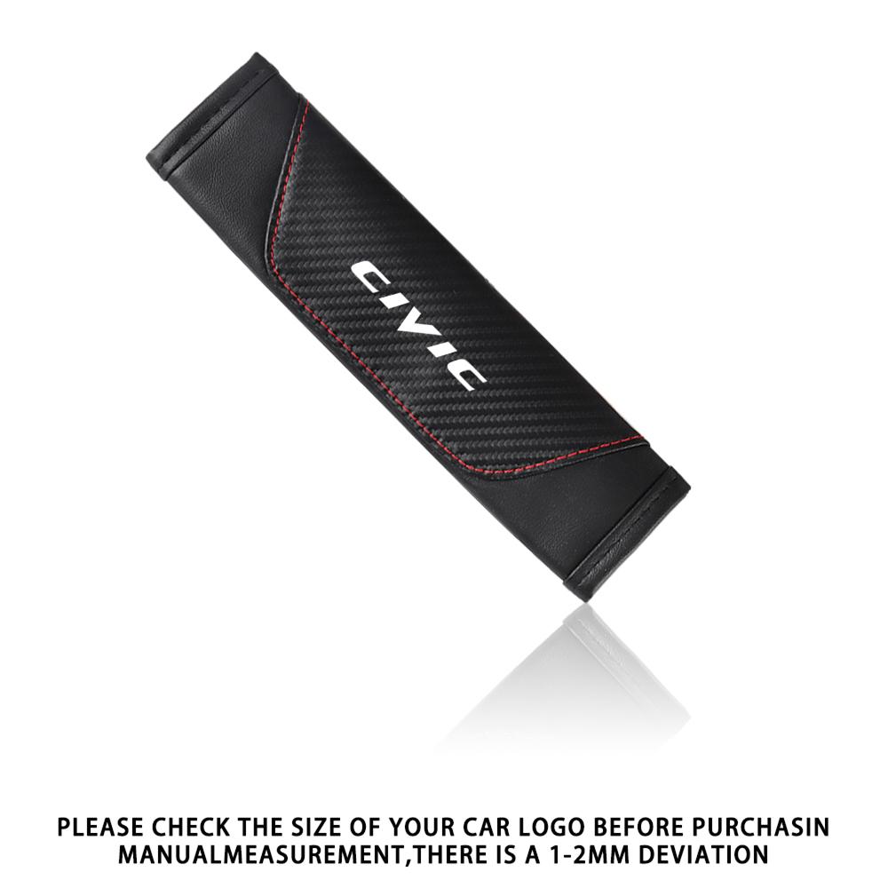 2pcs Car Seat Belt Cover Safety Belt Shoulder Pads Protector Cover Breathable for Honda Type R Type S VTEC DOHC Modulo Vezel Si OT9