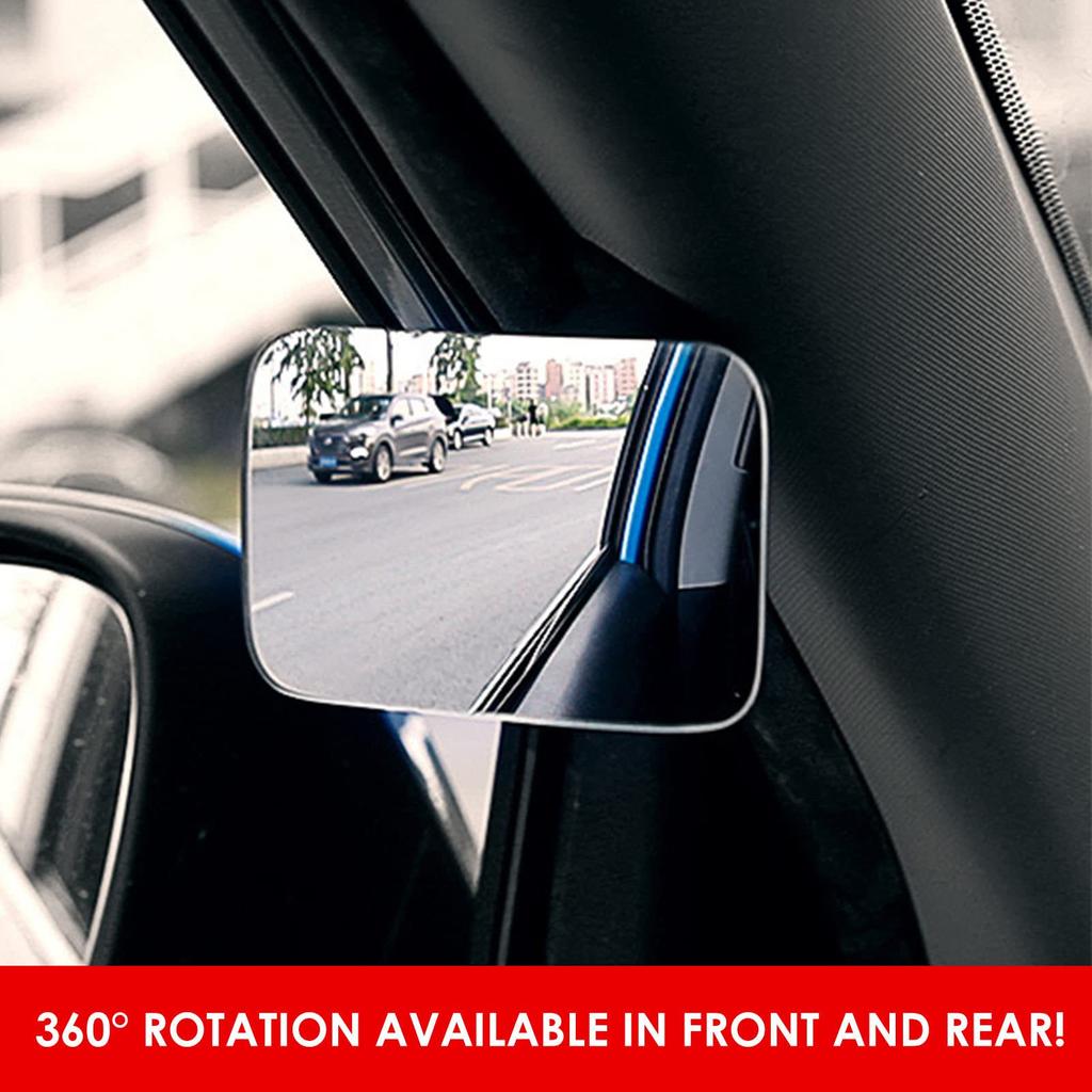 Blind Spot Mirror, Border Sinker Mirror, Side Mirror Blind Spot Stick-on Car Driver and Passenger Side and Rear Seat Jhgf