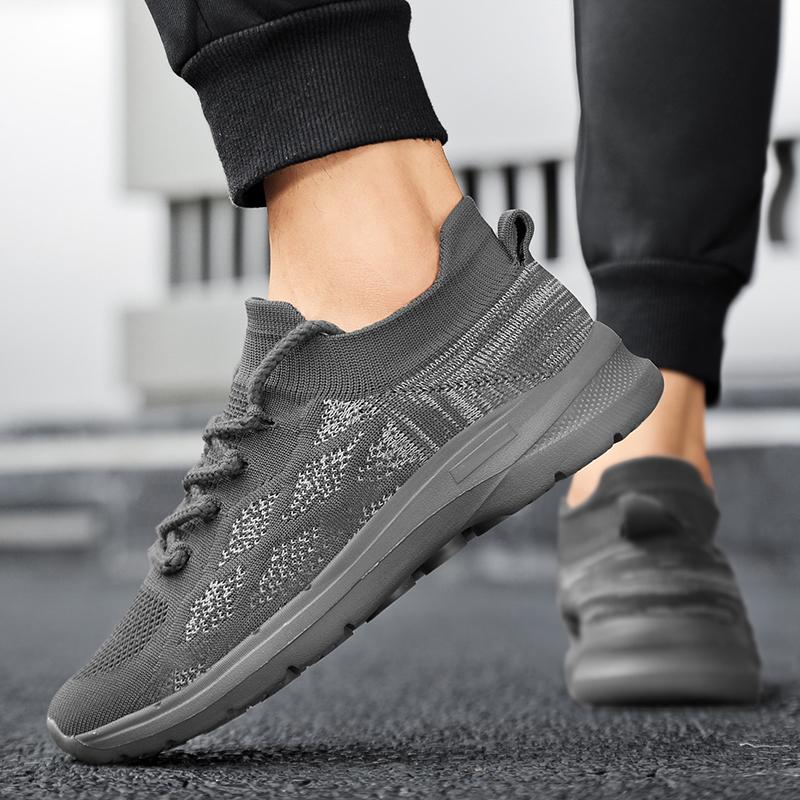 2025 Seasonal Men's Shoes, Breathable Mesh Shoes, Lightweight Soft-Tread Running Shoes, Fly-Weave Men's Casual Sports Shoes