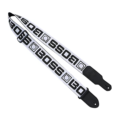 

[BOSS] Boss BSM-20-WB Guitar Strap 5cm Wide Monogram White for Guitar/Bass