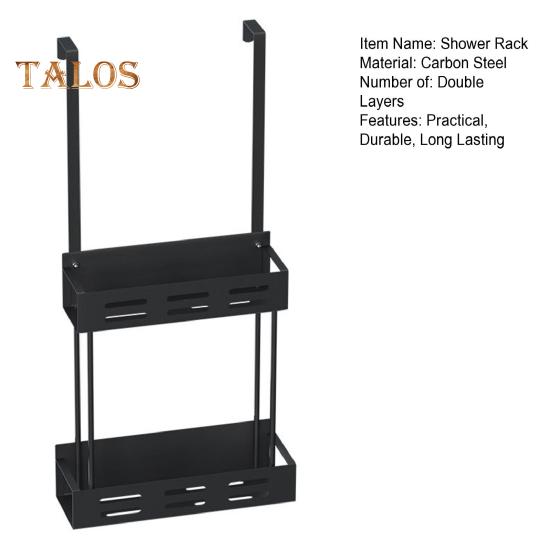 Shower Caddy Hanging Storage Rack Strong Load-bearing Easy Assembly Double Layer Bathroom Organizer Basket